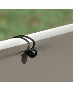 Lien élastique noir à oeillet pour brise vue Nortene 0,4 x 21 cm, lot de 20