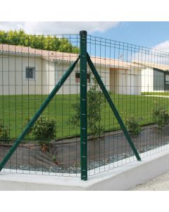 Poteau Vert ⌀50 mm pour Grillage Soudé à Sceller